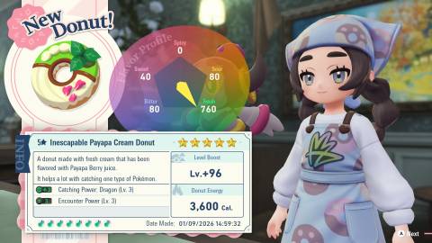 best donut recipe for increased catch rate in pokemon legends za mega dimension