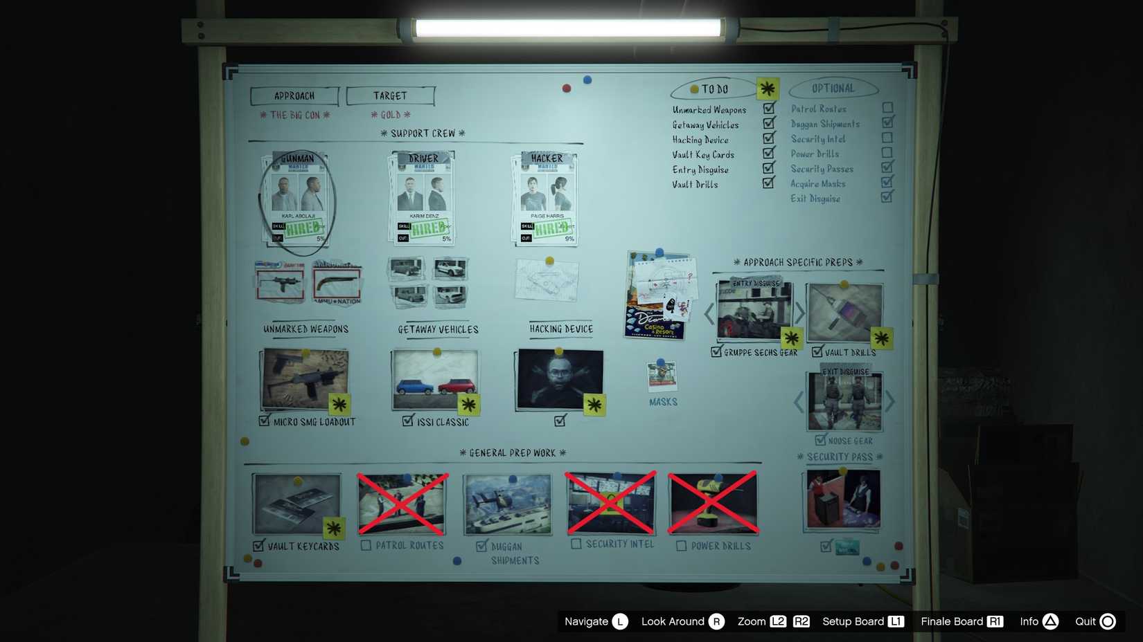 best setups in diamond heist