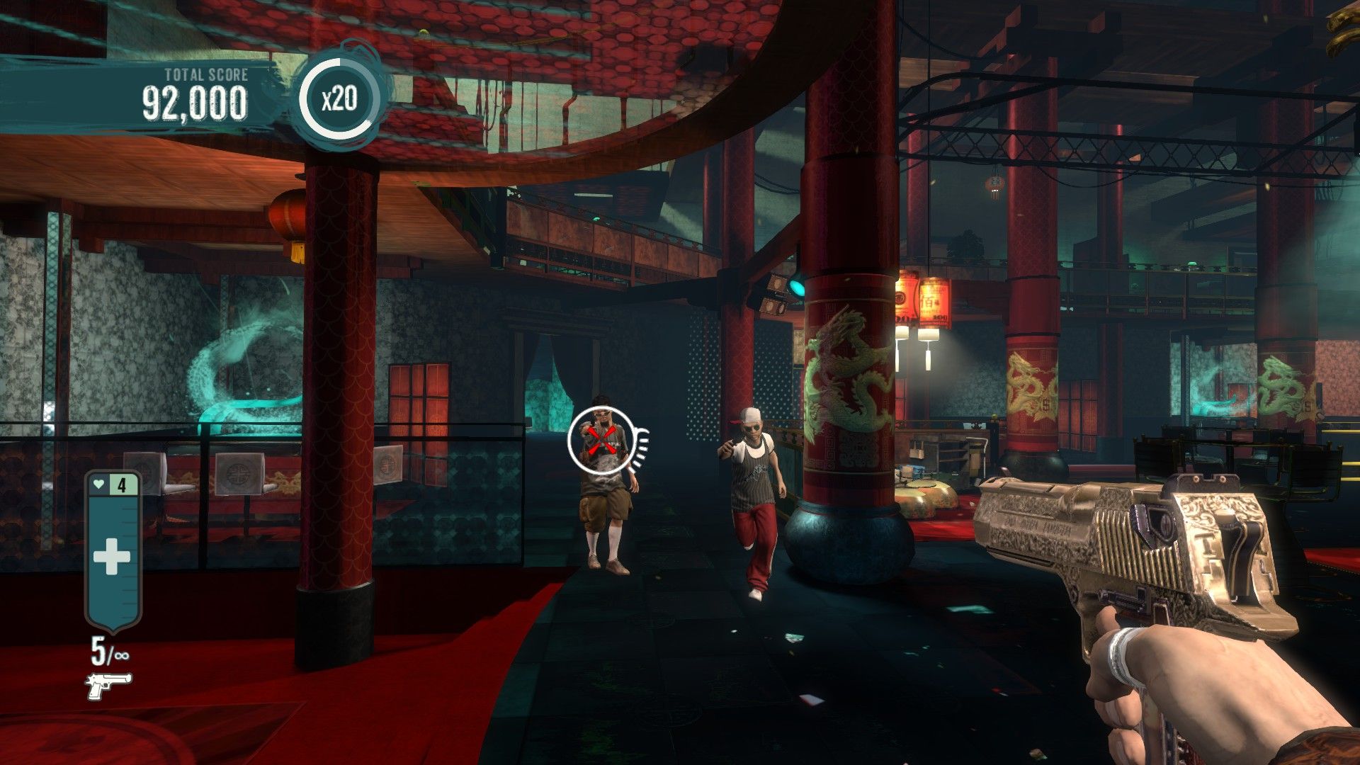 Blue Estate the game aiming gun first level