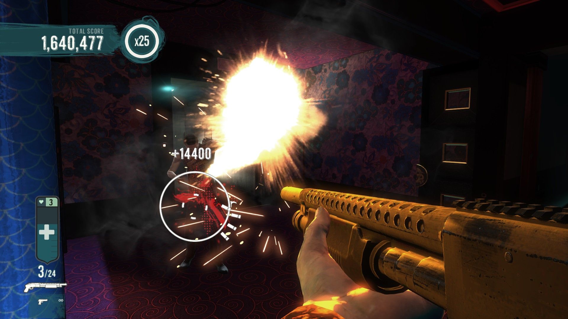 Blue Estate the game shotgun blast