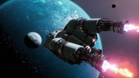 Breathedge 2 ship flying in space