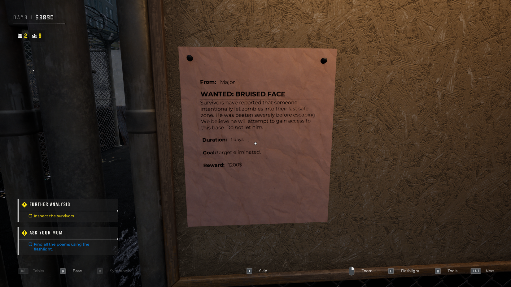 bulletin board quarantine zone