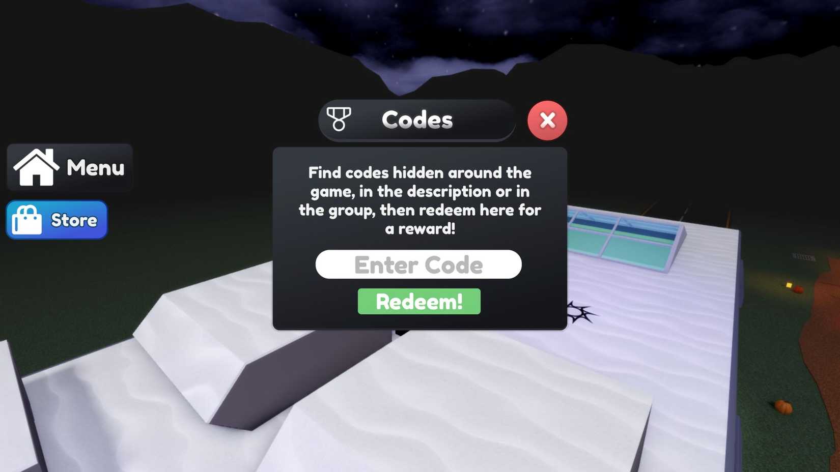 Camper Van - the codes tab