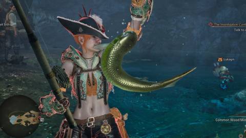 Catching a fish in Monster Hunter Wilds (2025)