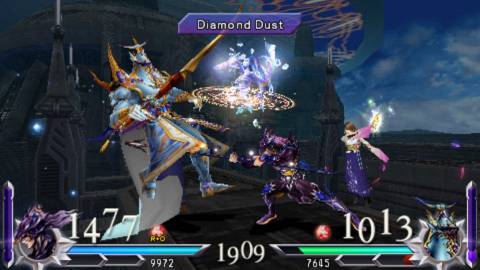 Cecil vs EX Death in Dissidia 012 Final Fantasy (PSP)