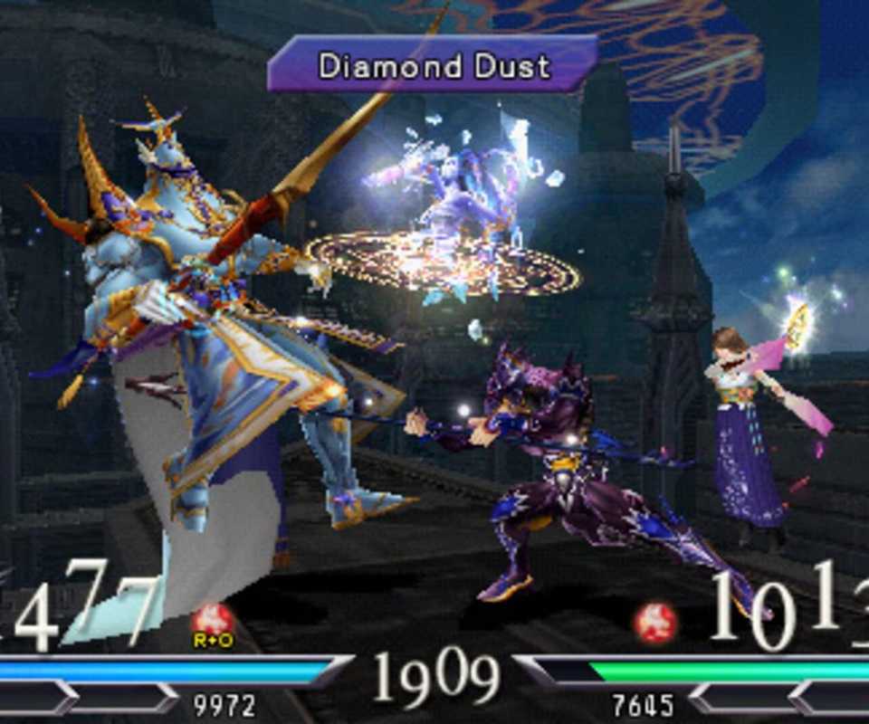 Cecil vs EX Death in Dissidia 012 Final Fantasy (PSP)