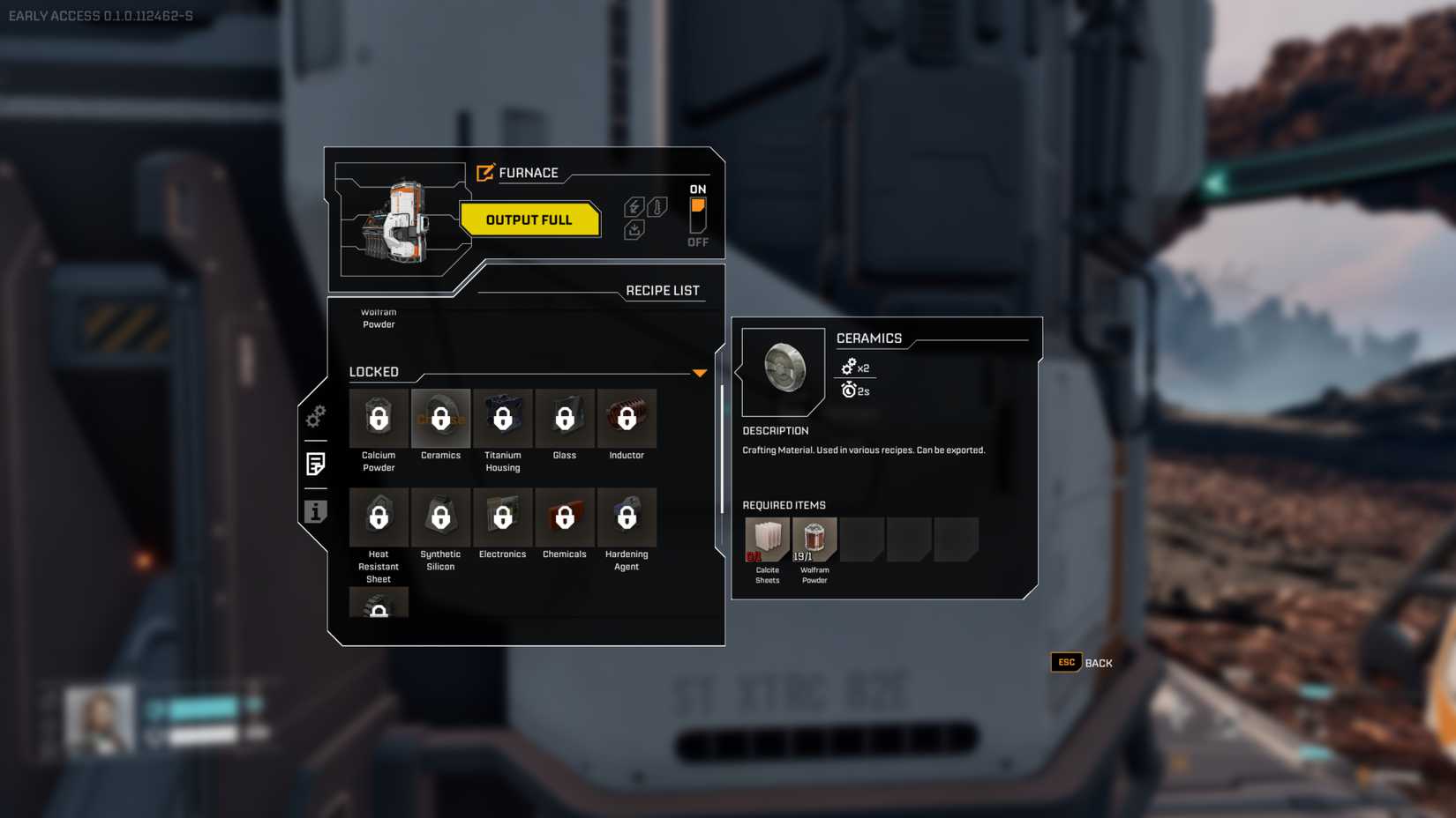 ceramics crafting recipe in starrupture