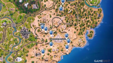 Classified Canyon & Collider Corridor Beta Flusher Locations in Fortnite 