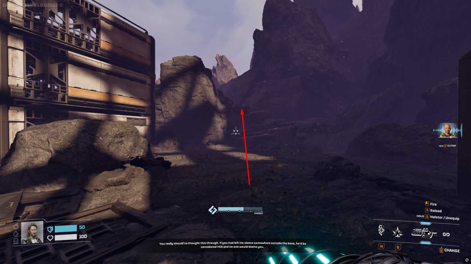 climb rocks to get rotor blueprint in starrupture