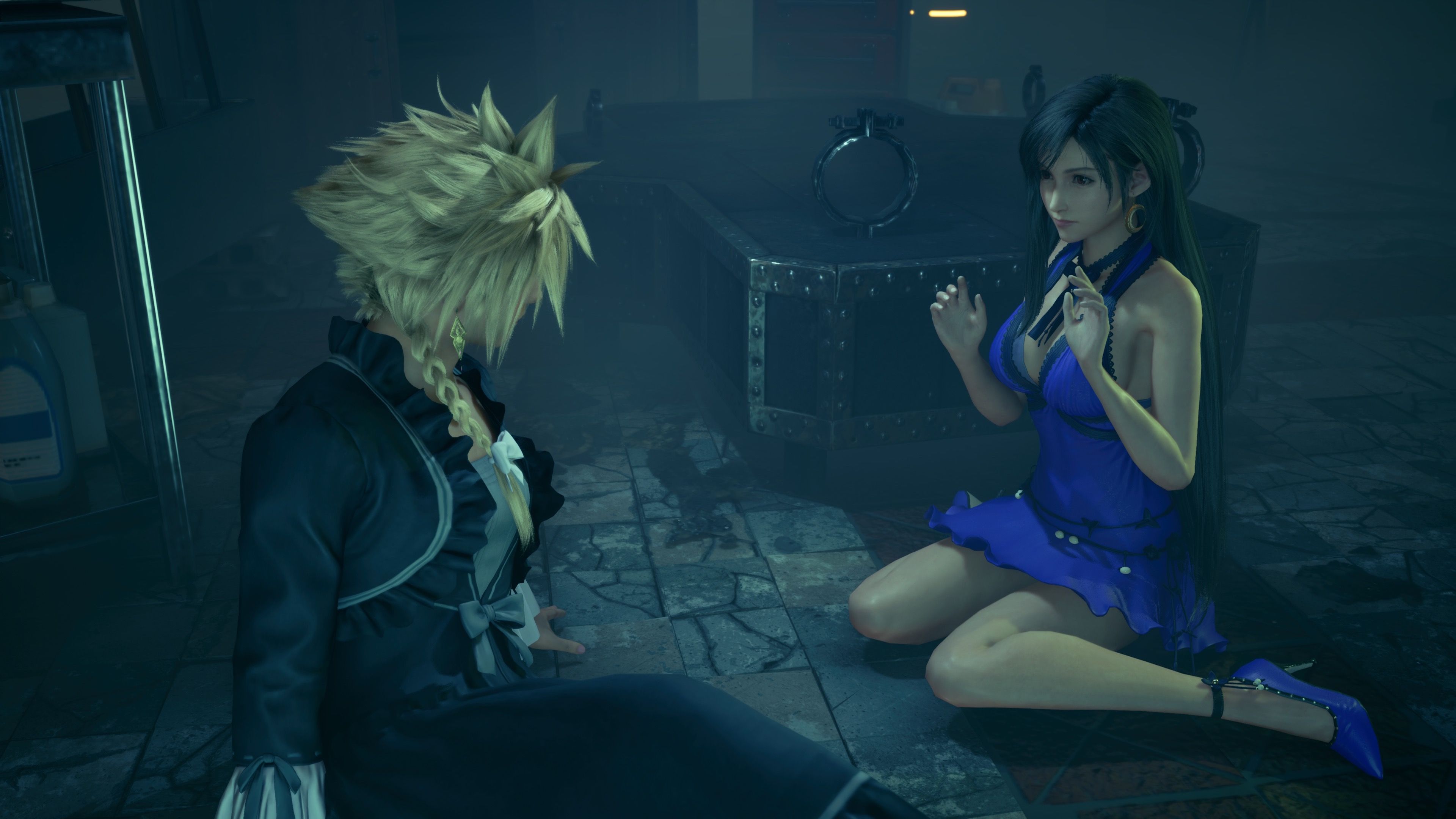 Cloud and Tifa in Final Fantasy 7 Remake (2020)