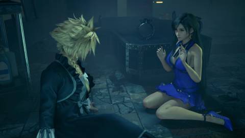 Cloud and Tifa in Final Fantasy 7 Remake (2020)