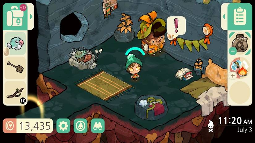 Cozy Grove Camp Spirit interior dwelling