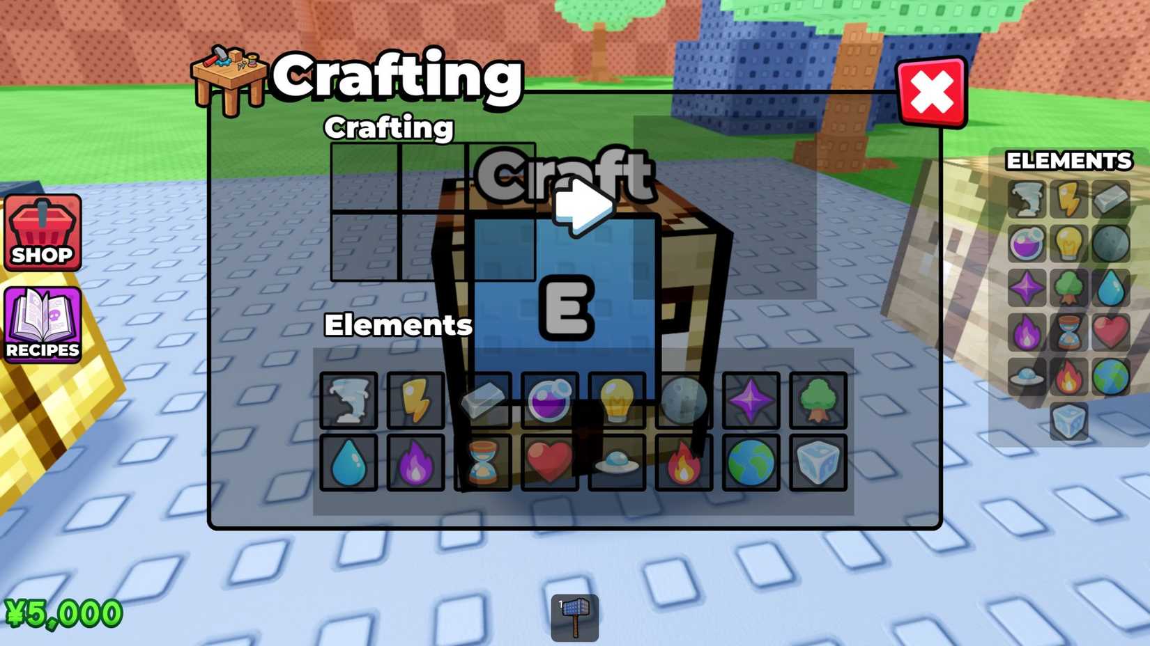 Craft Anime crafting table
