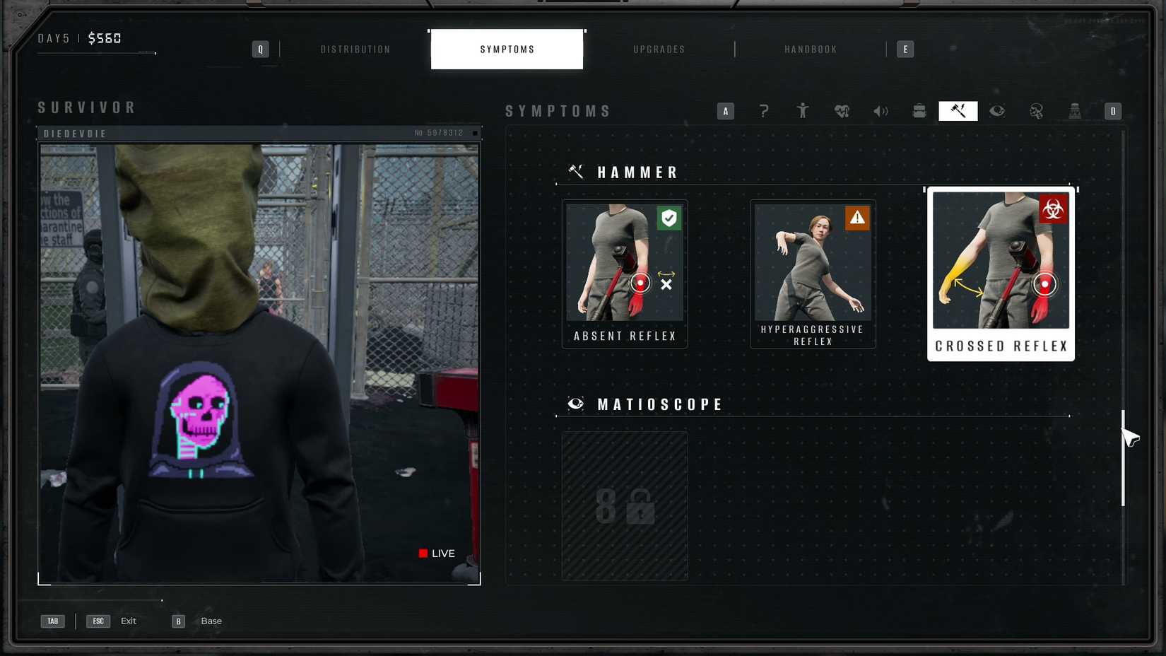 crossed reflexes skeleton quarantine zone