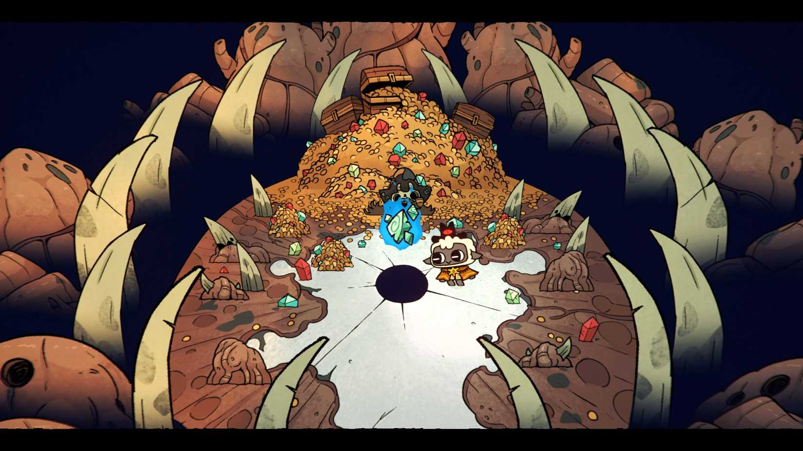 cult-of-the-lamb-cotl-woolhaven-dlc-how-get-all-legendary-weapon-fragment-location-rami-quest - blunderbuss from fishing hole during winter