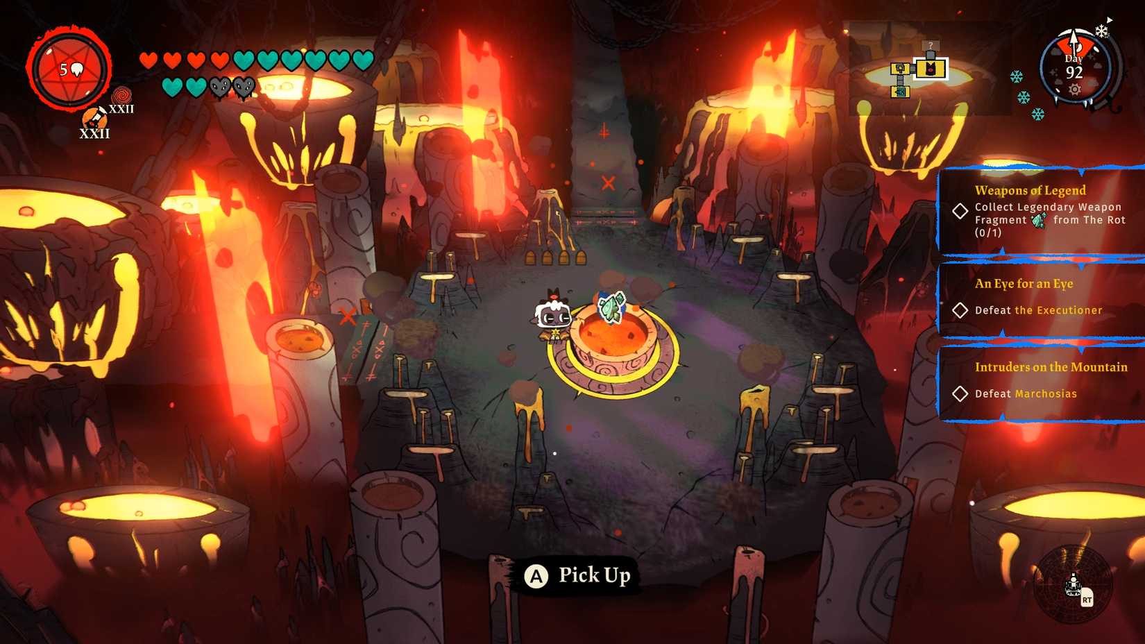 cult-of-the-lamb-cotl-woolhaven-dlc-how-get-all-legendary-weapon-fragment-location-rami-quest - legendary hammer from the rot