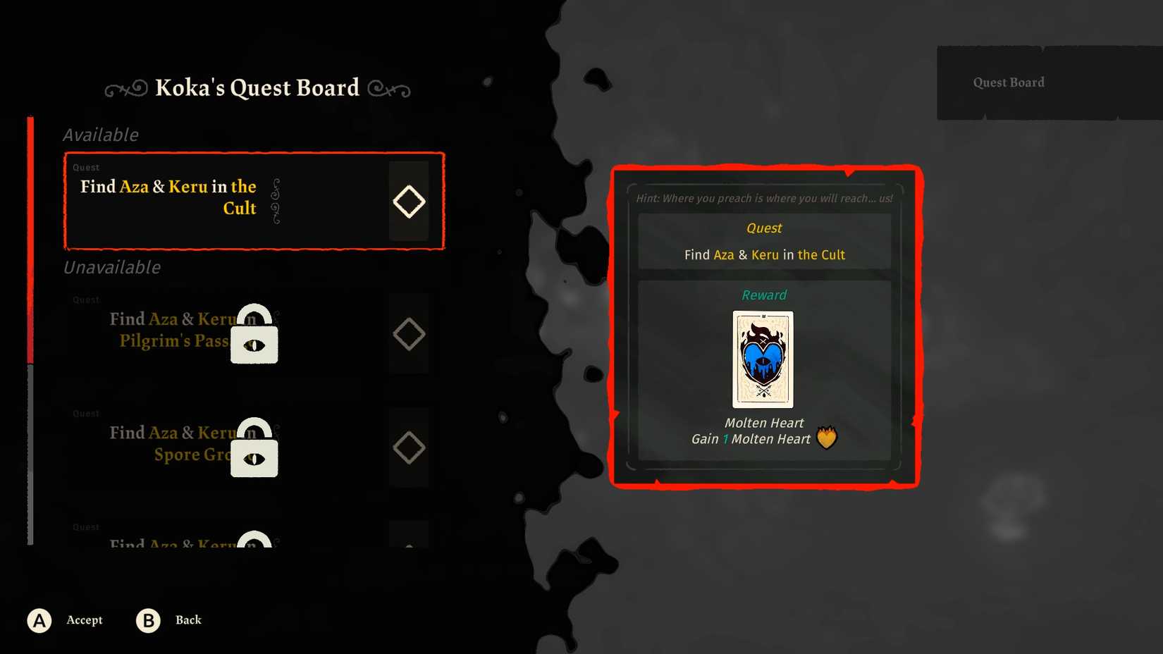 cult-of-the-lamb-woolhaven-dlc-aza-keru-locations-hide-search-where-to-search - in cult headquarters