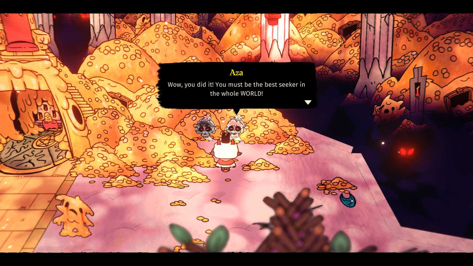 cult-of-lambs-wool-dlc-aza-keru-location-hide-search-where-to-find - Midas Cave - hide here when winter is most angry