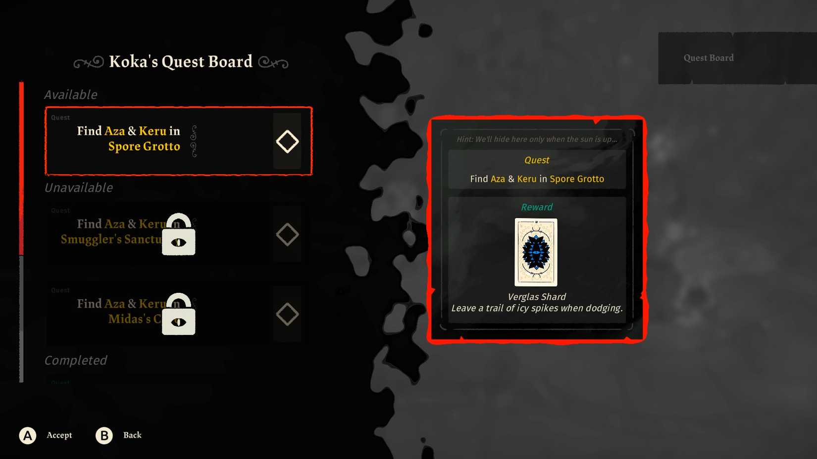 cult-of-the-lamb-woolhaven-dlc-aza-keru-locations-hide-search-where-to-search - spore cave reward