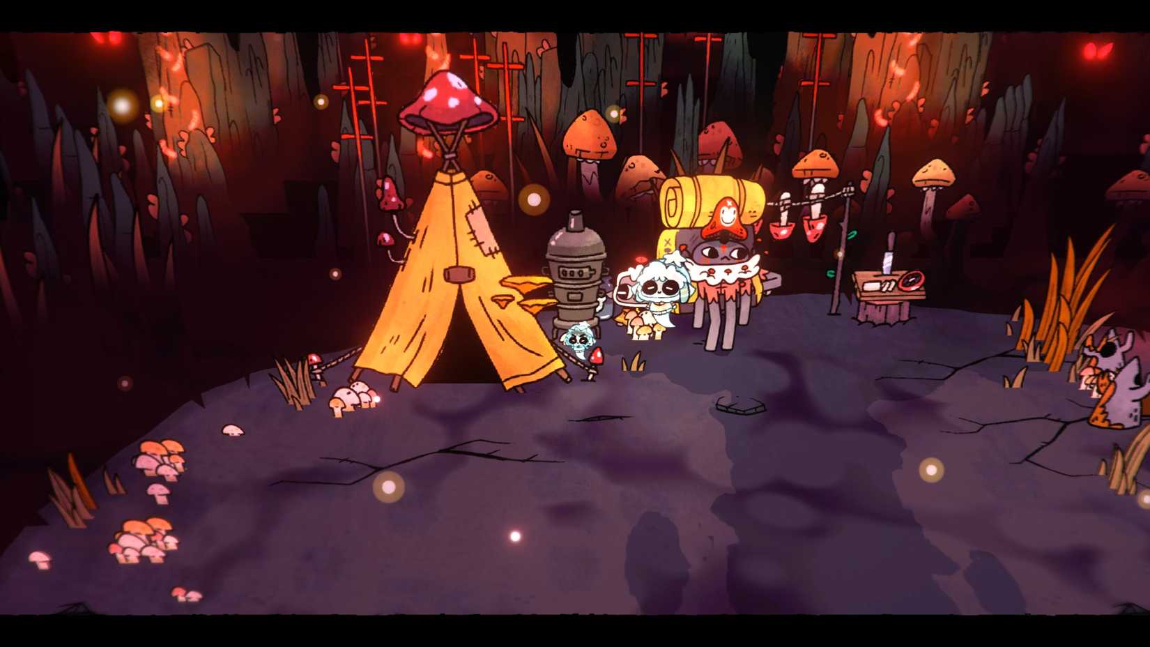 cult-of-lambs-wool-dlc-aza-keru-location-hide-search-where-to-find - spore cave - we hide here only when the sun rises