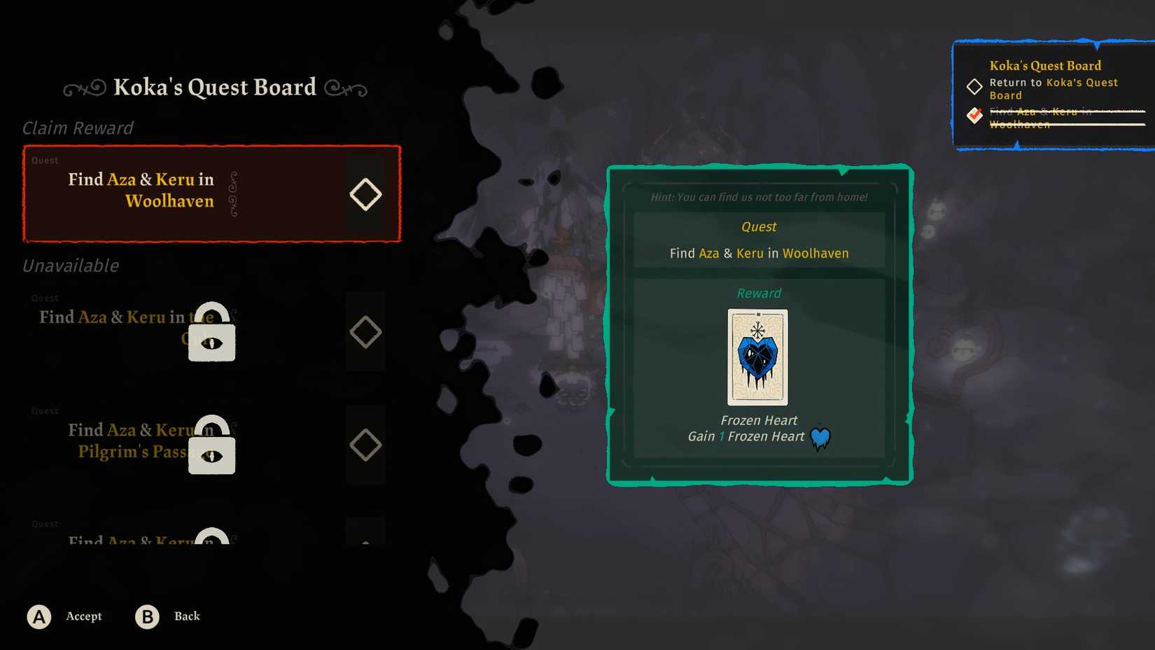 cult-of-the-lamb-woolhaven-dlc-aza-keru-locations-hide-search-where-to-search - woolhaven reward