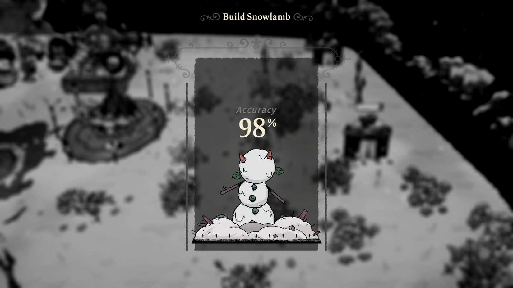 cult-of-the-lamb-woolhaven-dlc-how-make-perfect-snowlamb-build - accuracy