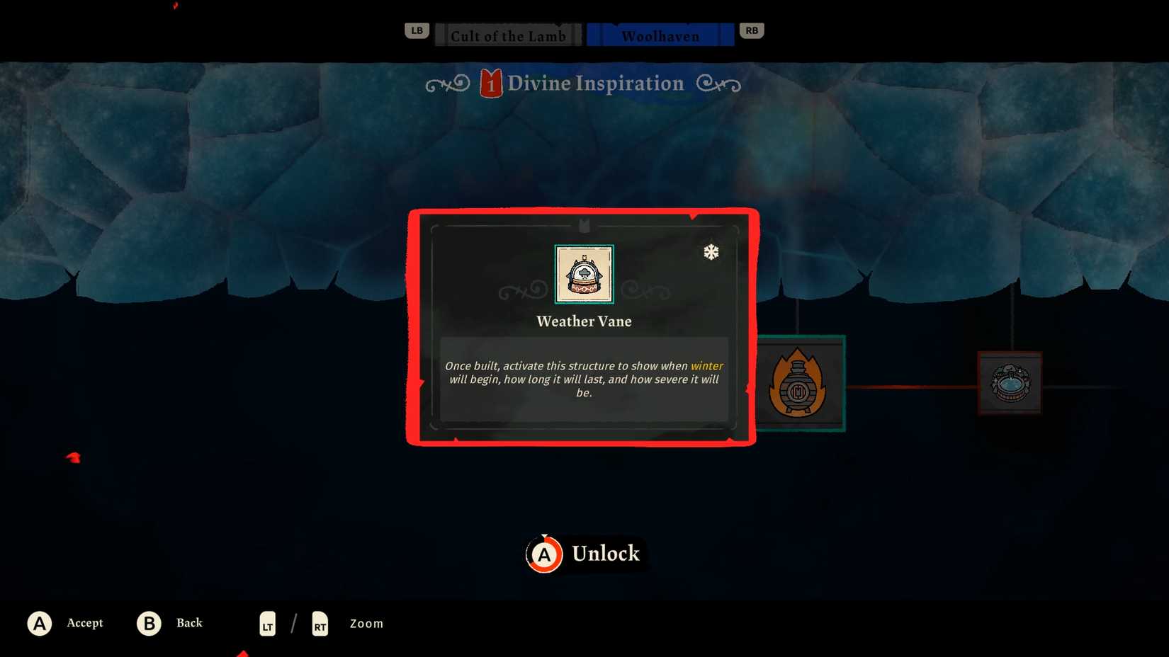 cult-of-the-lamb-woolhaven-dlc-how-warm-followers-flock-rotburn-furnace - how to use weather vane