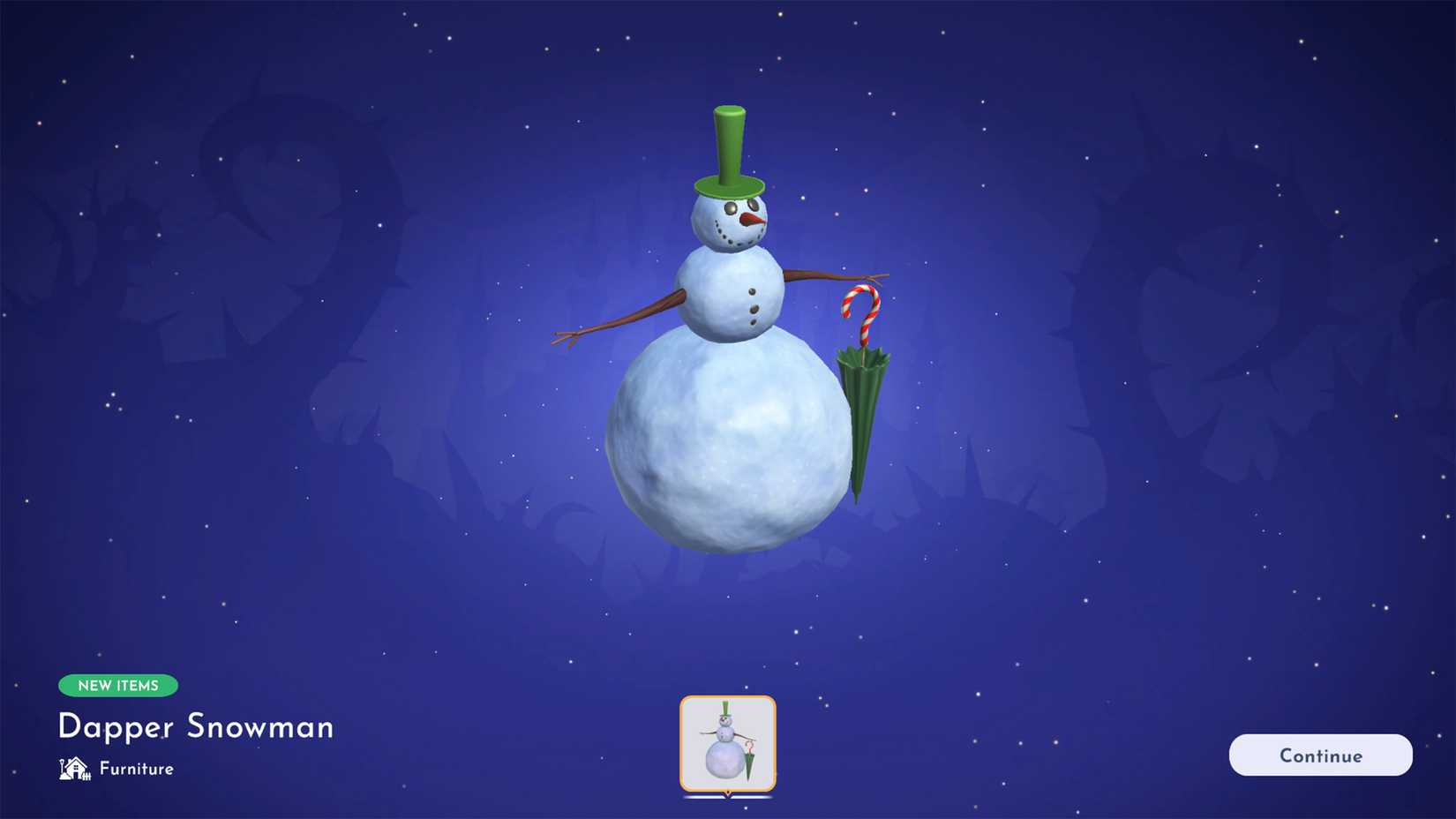 dapper snowman reward in ddv