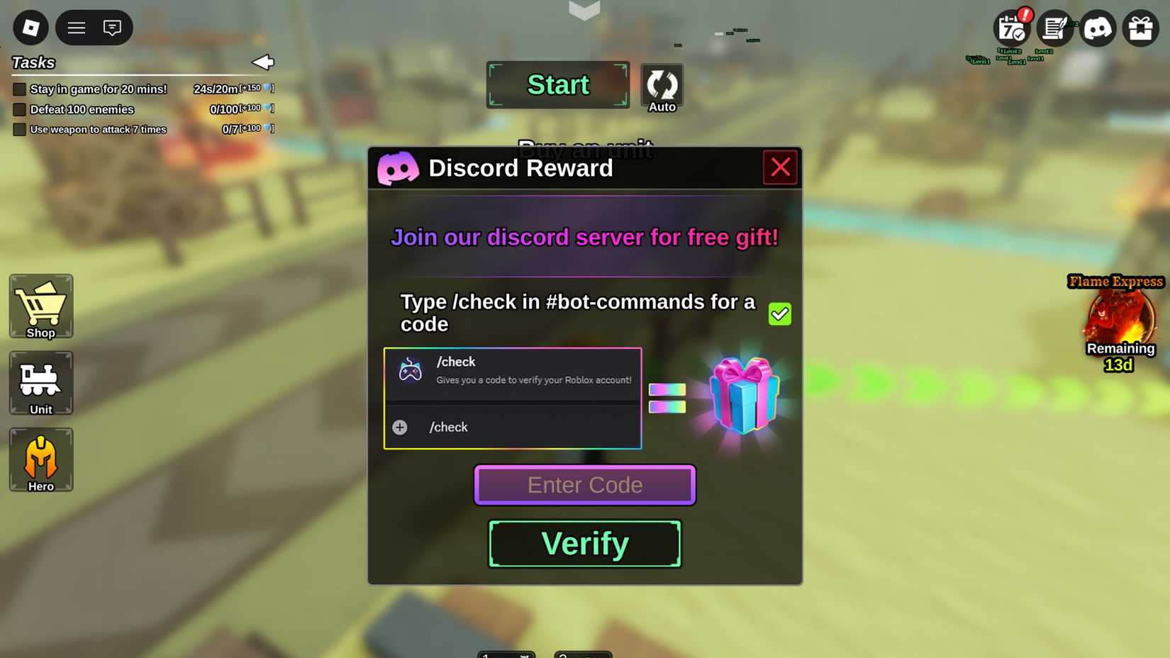 Death Train - the codes tab