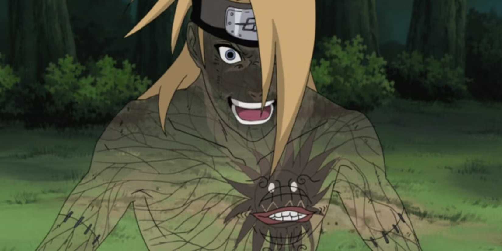 deidara is about to explode with his body.