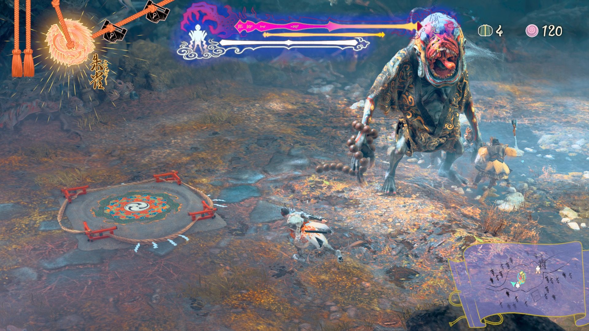 Dodging an enemy attack in Kunitsu-Gami Path Of The Goddess (2024)