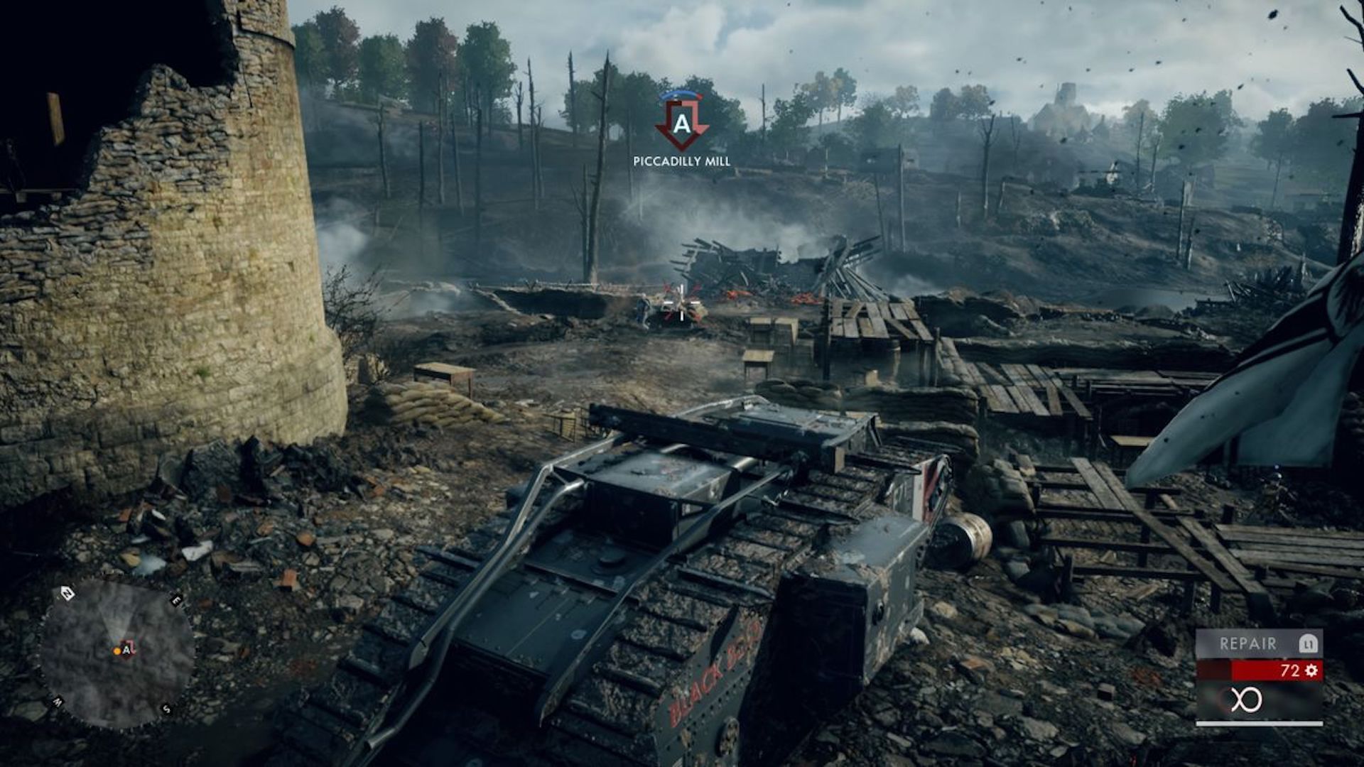 Driving tanks in Battlefield One (2016)
