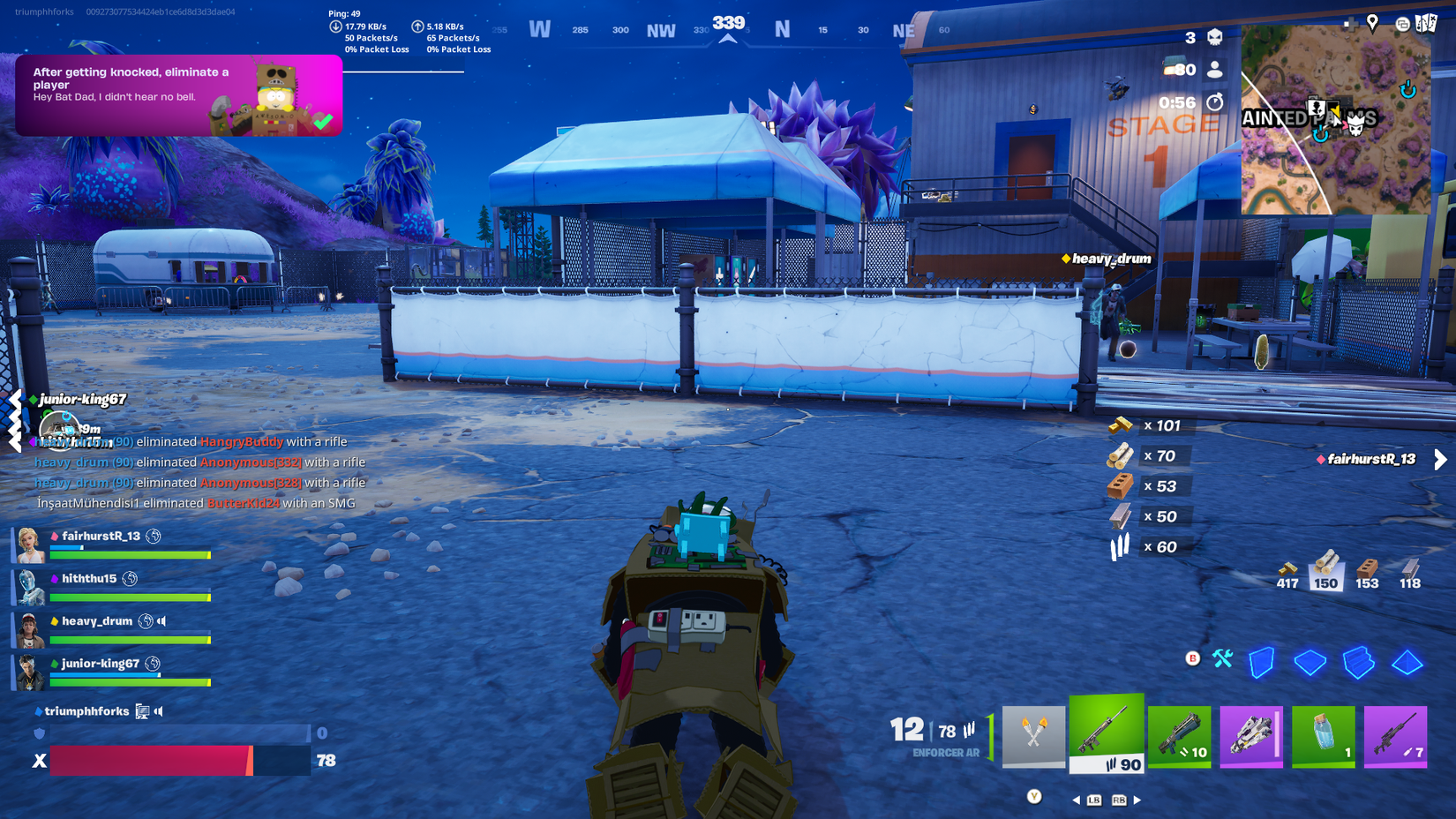 elimination after being downed fortnite