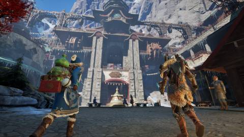 Entering a city in co-op in Outward 2 (2026)