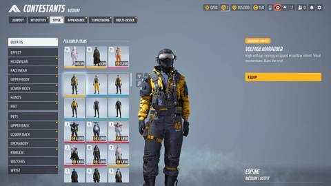 Equip Voltage Marauder Set The Finals