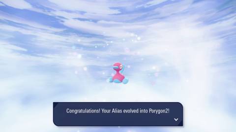 evolve porygon into porygon2 in pokemon legends za mega dimension