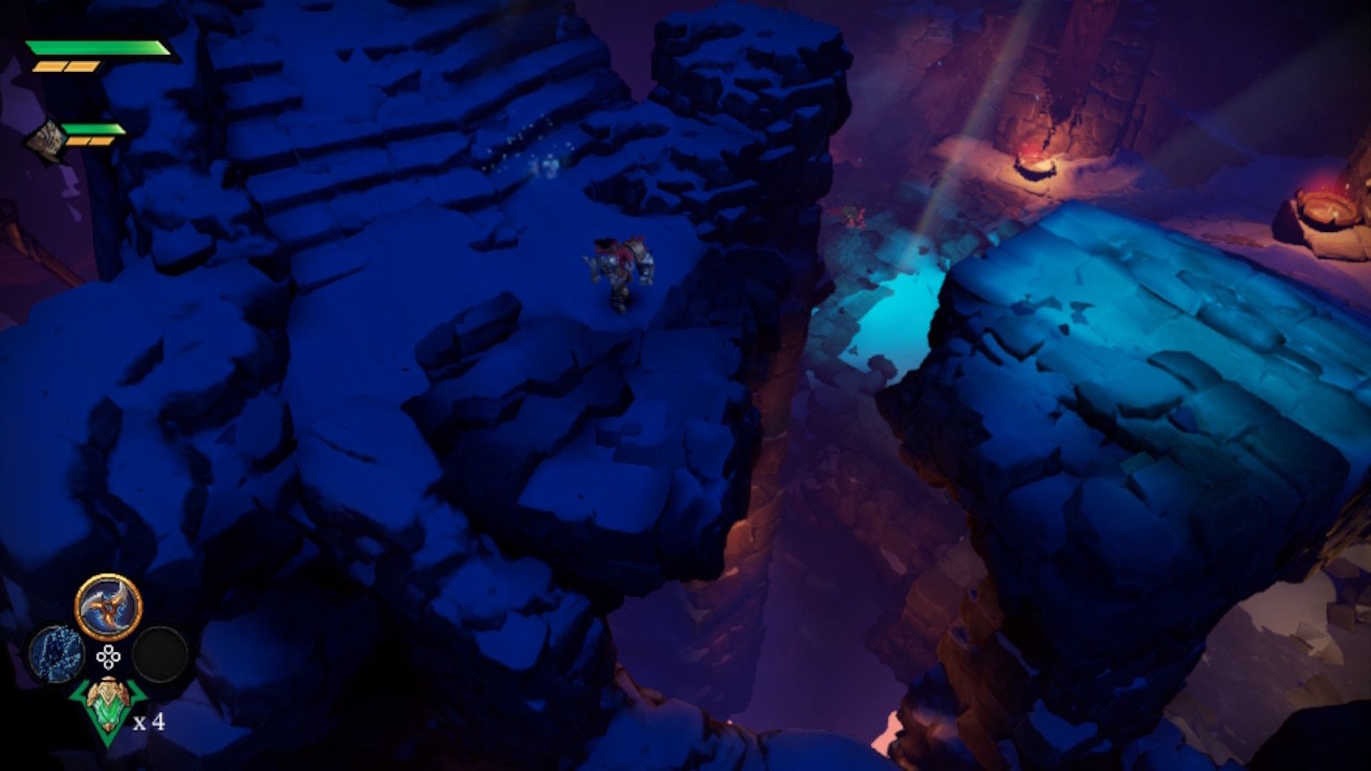 Exploring a crypt in Darksiders Genesis (2019)