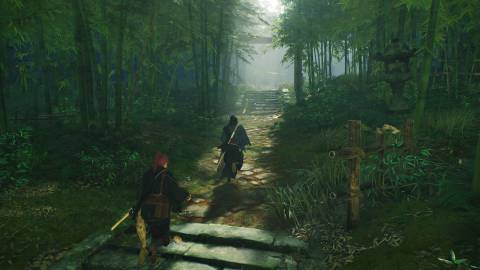 Exploring a forest in Rise Of The Ronin (2024)