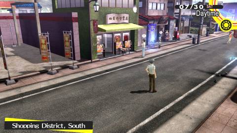 Exploring a town in Persona 4 (2008)
