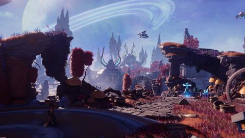 Exploring a world as Ratchet in Ratchet & Clank A Rift Apart (2021)