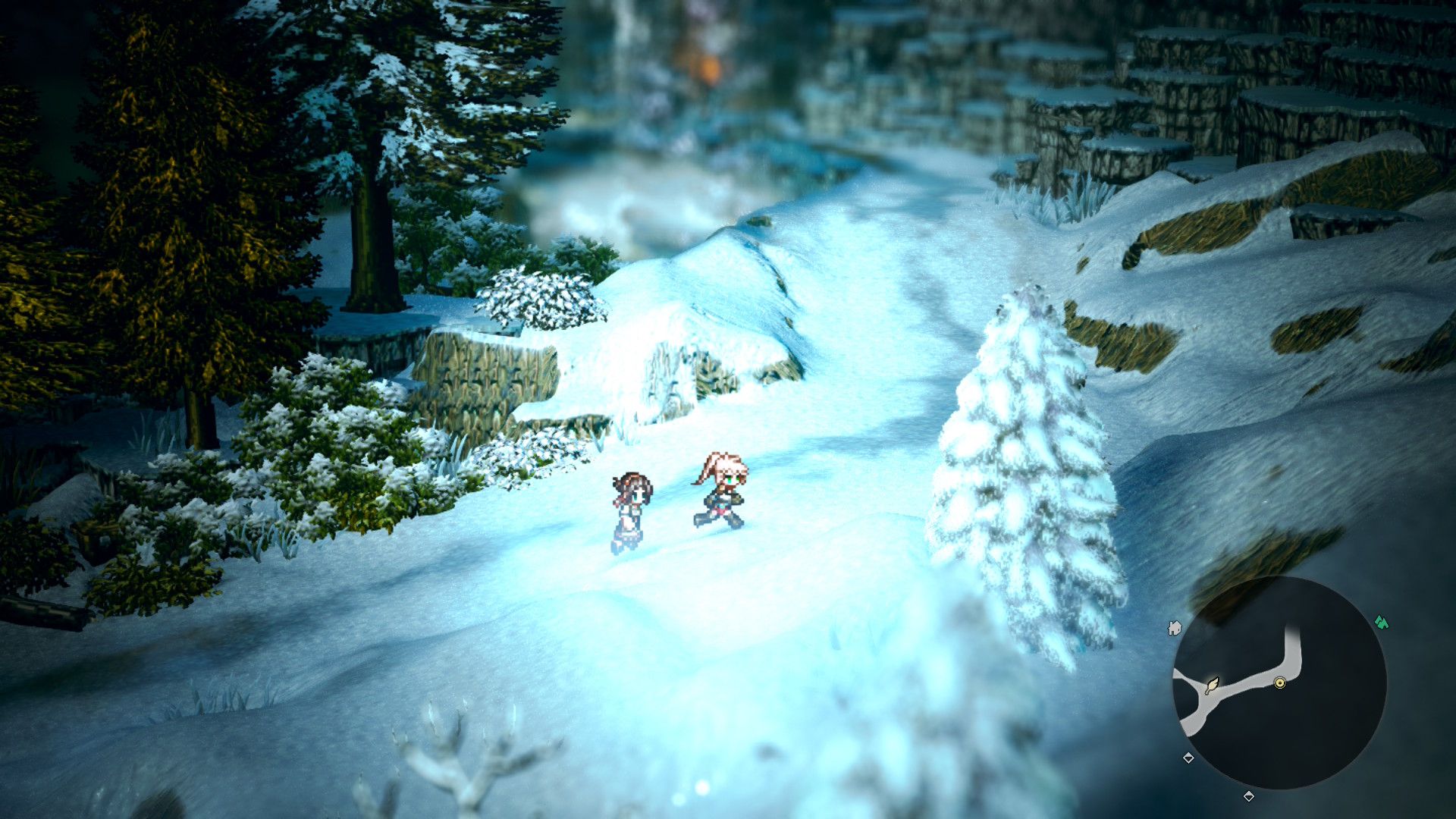 Exploring the world in Octopath Traveler 0 (2025)