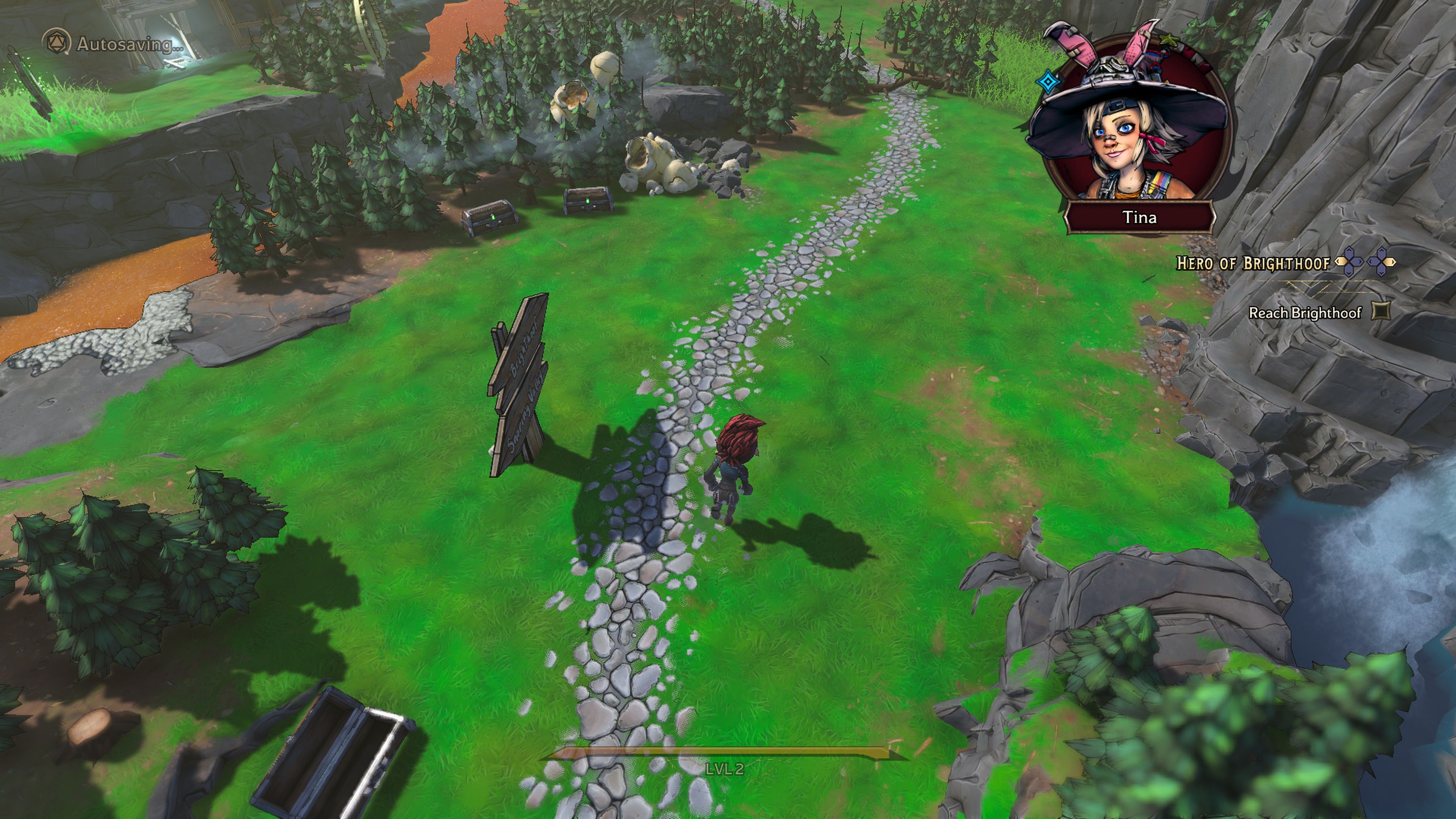 Exploring the world map in Tiny Tina's Wonderlands (2022)