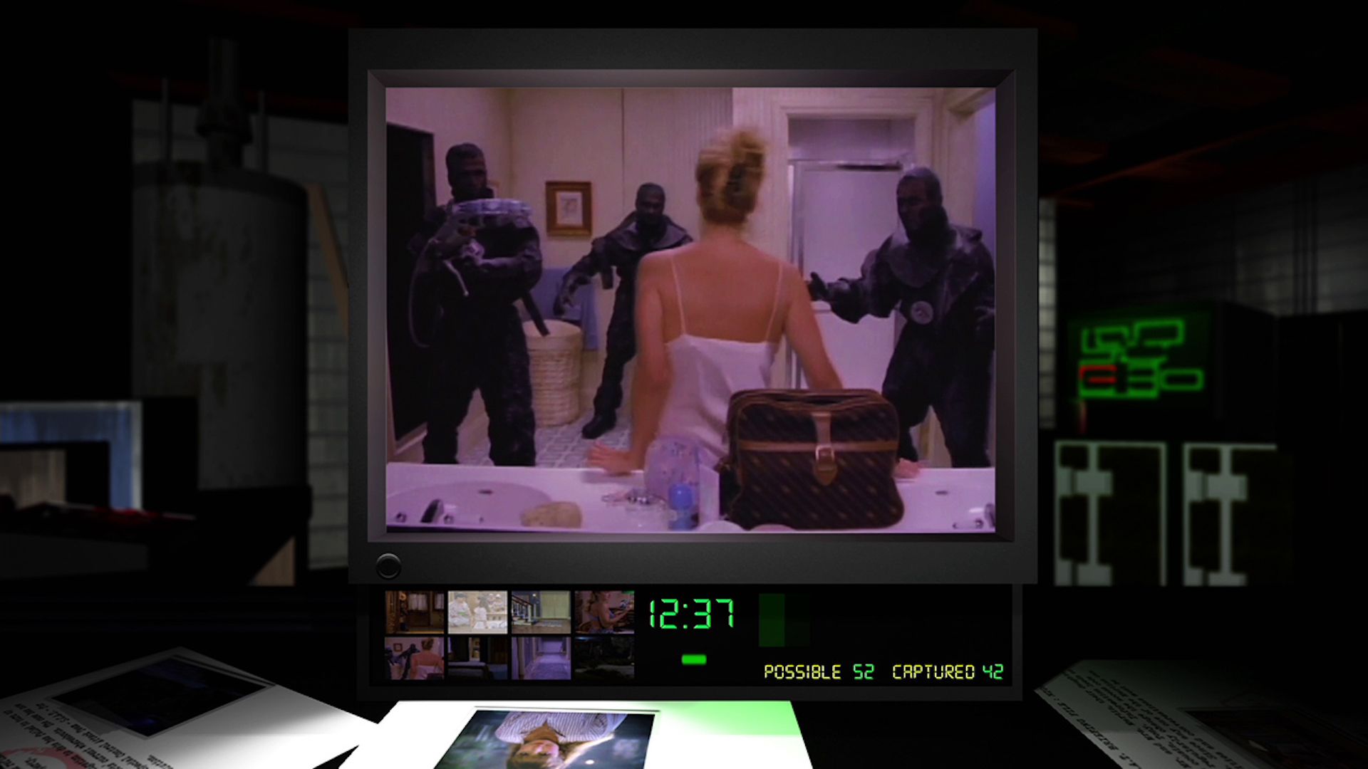 Facing enemies in Night Trap (1992)