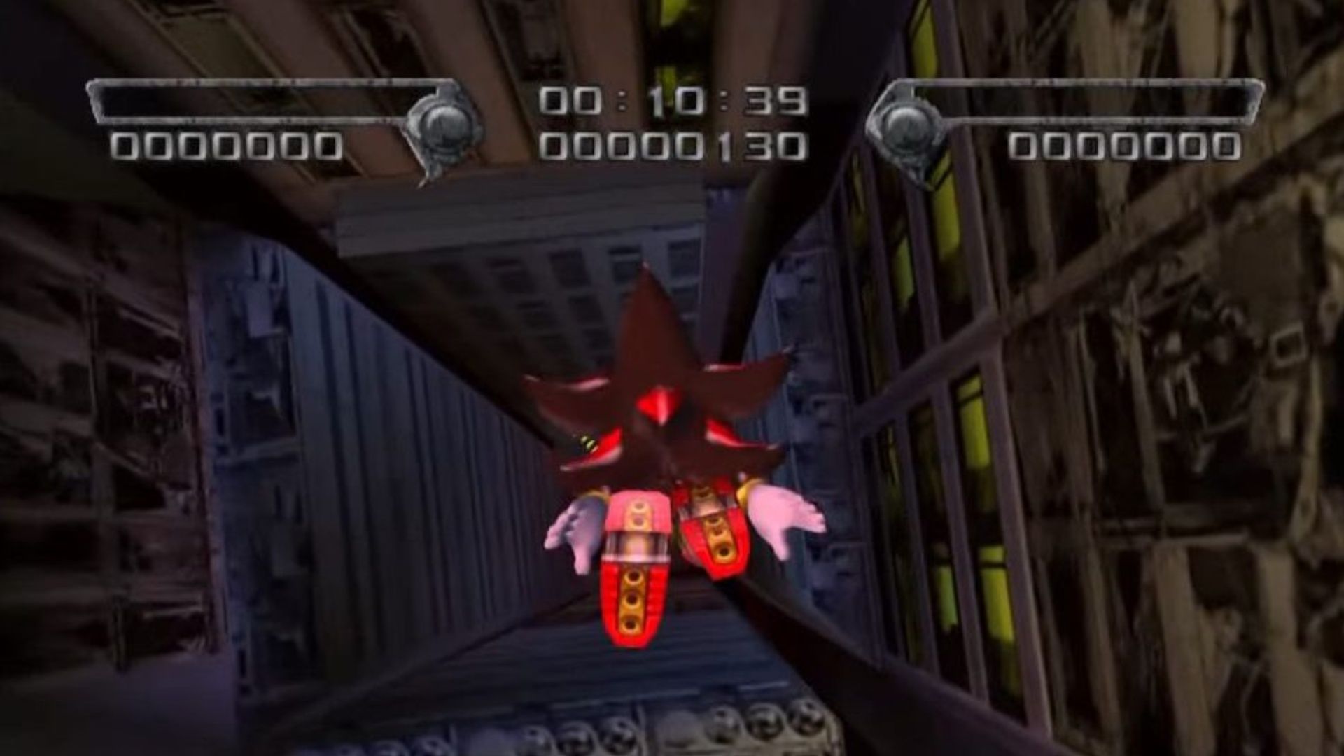 Falling down a hole in Shadow The Hedgehog (2005)
