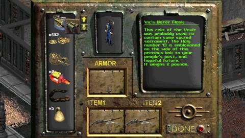 Fallout 2 character equipment