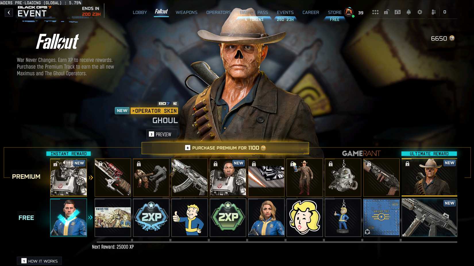 Fallout Event Pass in Black Ops 7