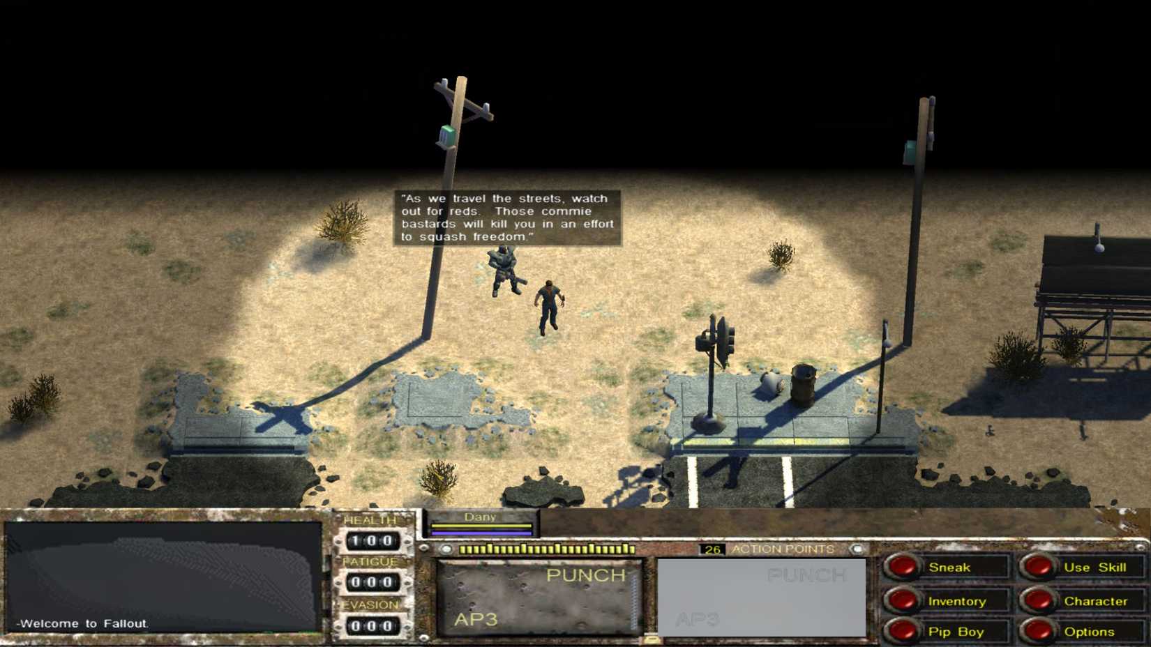 Fallout Van Buren's tech demo starts gameplay during the great war