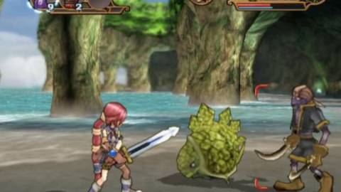 Fighting a battle in Dark Cloud 2 (2003)