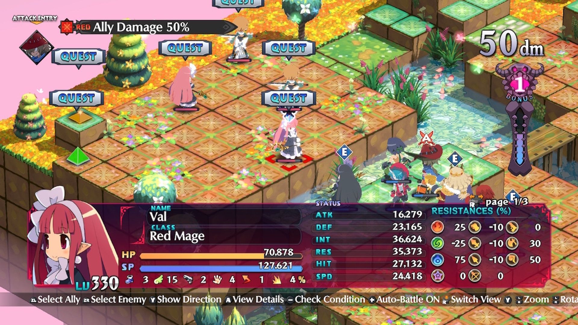 Fighting a battle in Disgaea 6 Defiance of Destiny (2021)