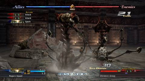 Fighting a battle in The Last Remnant (2009)